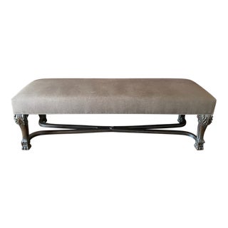 19th Century Antique Solid Wood Bench For Sale