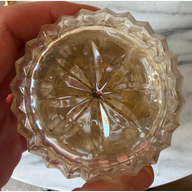 1960s Mid-Century Hollywood Regency Matson 24k Gold-Plated Floral Perfume Bottle For Sale - Image 5 of 7