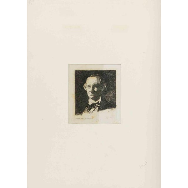 Etching on paper realized in 1868. 4th state printed by Salmon, signed in the plate with le lettering "peint et grvé par...