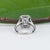 Platinum 3.65ct Lab Grown Diamond Estate Ring With Blue Sapphire Accents: Platinum, Size 4.5 For Sale - Image 8 of 10