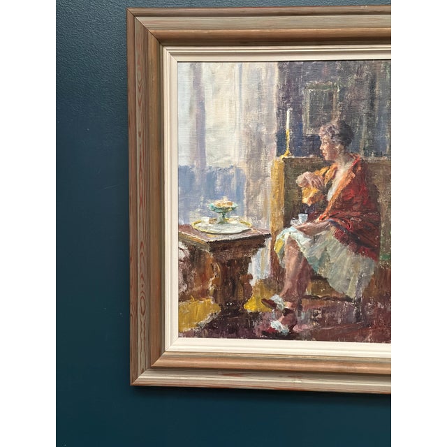 Mid-Century Modern Johan Bladh, Hertha Polhemsgatan, Stockholm, 1965, Oil Painting on Canvas, Framed For Sale - Image 3 of 12