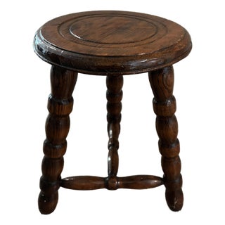 Vintage French Tripod Stool For Sale