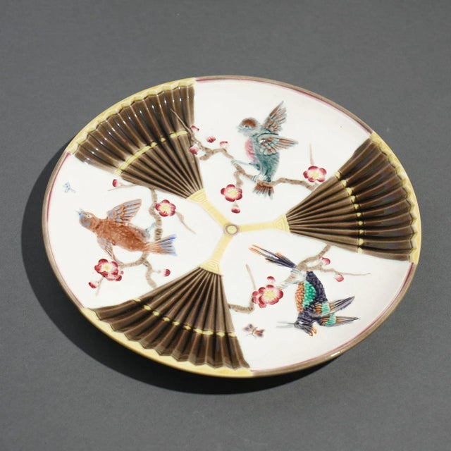 19th Century Polychrome Glazed Argenta Majolica Plate by Wedgwood, C. 1884 For Sale - Image 5 of 12