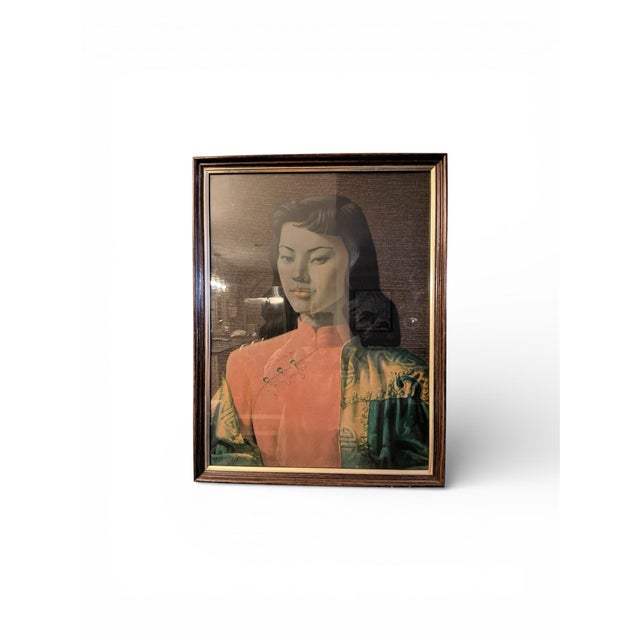 Original 1960’s Vladimir Tretchikoff Lithograph - “Green Lady” For Sale - Image 4 of 6