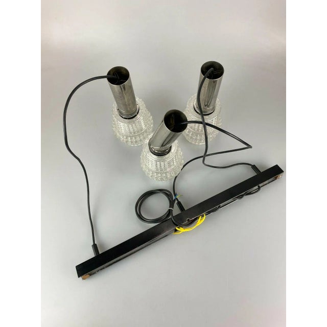 70s Ceiling Lamp Hanging Lamp Cascade Lamp Glass Chrome Space Age Design Object: Cascade lamp Condition: good Age: around...