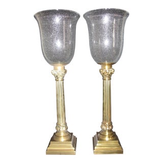 1990s Pair of Ethan Allen Bronze Neo-Classical Hurricanes For Sale