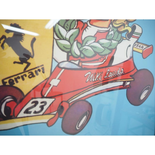 Vintage Poster Caricature of Niki Lauda, 1970s For Sale - Image 4 of 12