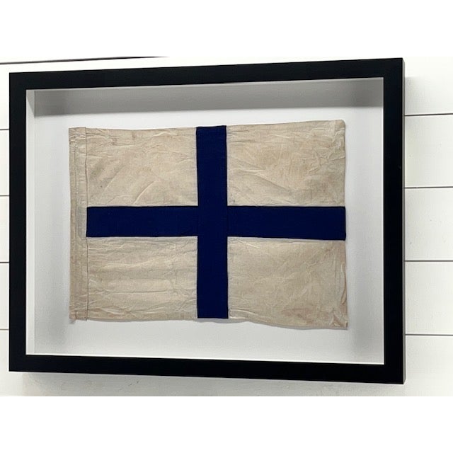 Coastal Wall Decor Letter "X" Framed Wall Art A real authentic nautical signal flag. Made by our company with our own...