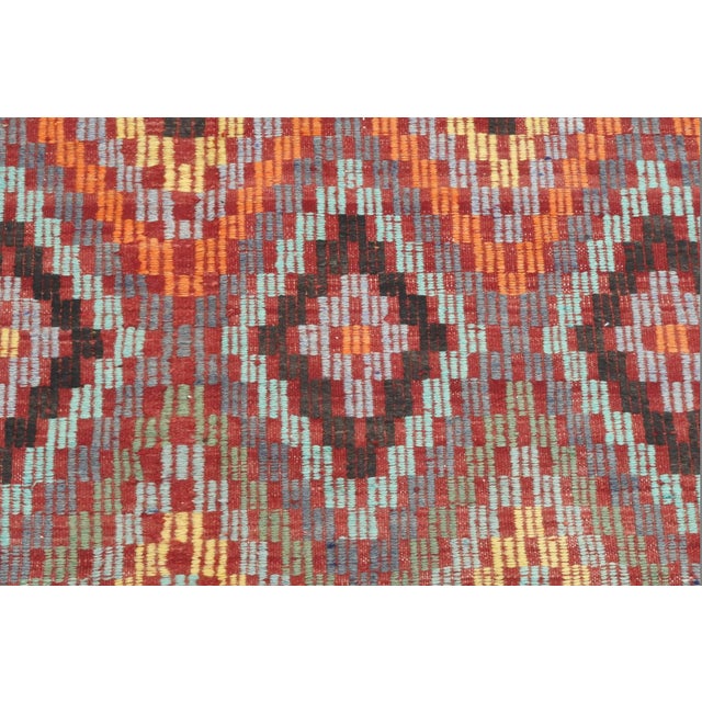 Vintage Turkish Kilim Flatweave Handmade Rug For Sale - Image 9 of 12