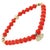 Red Flame & Green Gaze Evil Eye Beaded Anklet For Sale - Image 4 of 5
