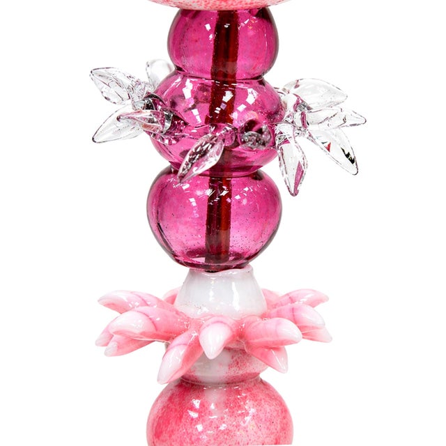 Art Nouveau Style Crystal Floral Floor Lamps, Set of 2 For Sale - Image 10 of 12