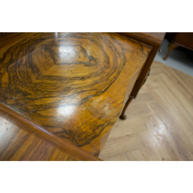 Art Deco Walnut and Walnut Veneer Dressing Table, 1930s For Sale - Image 10 of 12