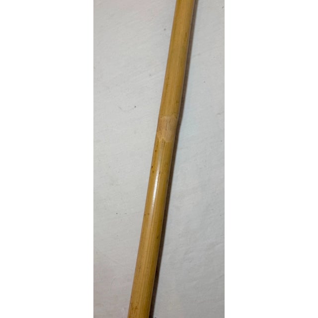 Antique Mechanical Bamboo Wood Brass Horse Measuring Level Walking Stick Cane For Sale - Image 9 of 12