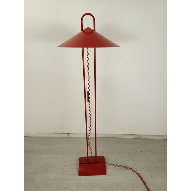 Vintage Red Floor Lamp, 1980s For Sale - Image 17 of 17