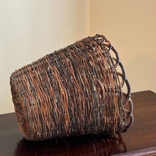 Late 20th Century Vintage Twig Planter Basket For Sale - Image 5 of 12