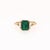 1.5ct Emerald & Diamond Ring in 14k Yellow Gold – Emerald Cut 8×6mm, Size 6.75 For Sale - Image 4 of 8