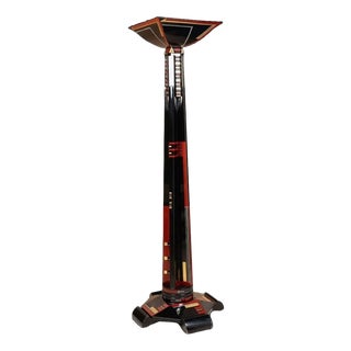 Art Deco Geometric Lacquered Floor Lamp by Jean Goulden, 1930s For Sale