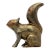 Large Vintage Brass Squirrel Figurine, Fall Woodland Animal Decor For Sale