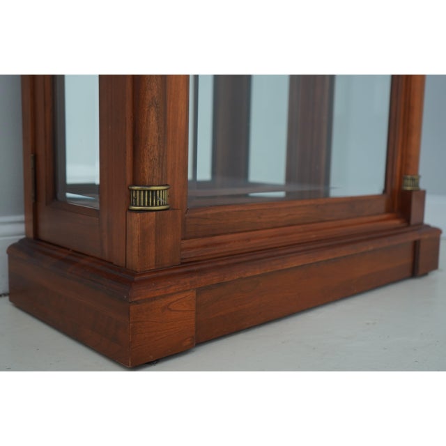 Ethan Allen Medallion Collection Cherry Curio Cabinet For Sale - Image 9 of 18