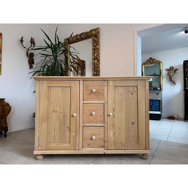 Apothecary Cabinet in Softwood, 1890s For Sale - Image 3 of 11