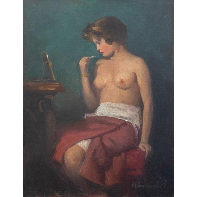 Figurative Szilard Constantinus Kovari Nude Woman Oil For Sale - Image 3 of 6