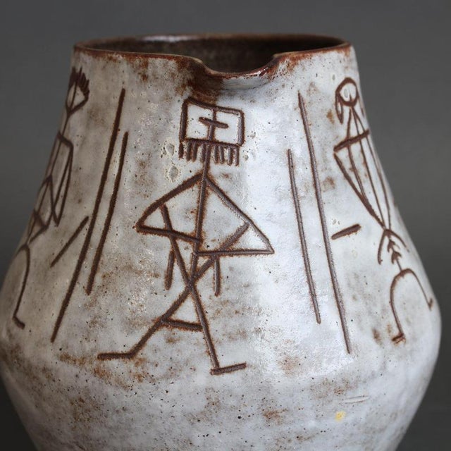 Mid-Century French Ceramic Pitcher by Alexandre Kostanda, 1960s For Sale - Image 14 of 15