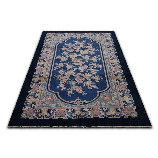 1940s Chinese Art Deco Rug For Sale - Image 4 of 5