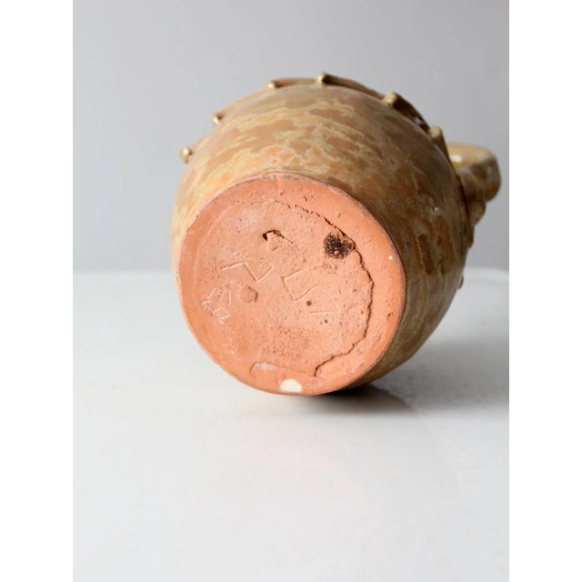 Vintage Ries Studio Pottery Pitcher For Sale - Image 9 of 11