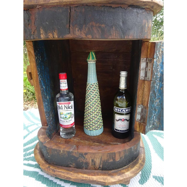 Small Cabinet in Canoe Wood and Teak, 2000s For Sale - Image 14 of 18