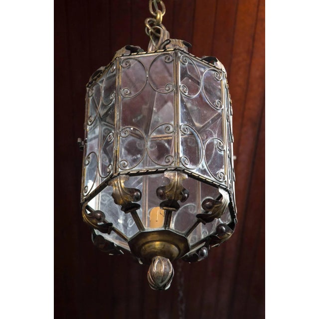 Octagonal Italian Metal Lantern For Sale In New York - Image 6 of 7