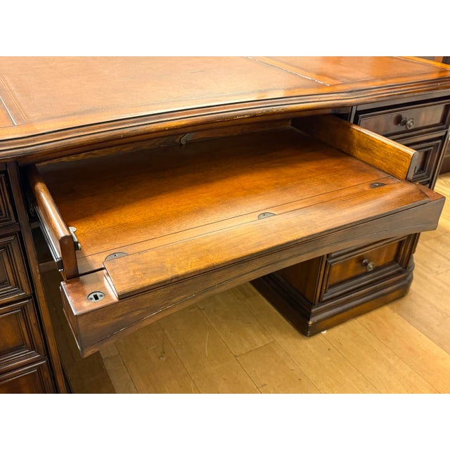 Vintage Sligh Furniture Executive Desk For Sale - Image 9 of 12