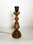 The lampshade is not included. Turned wood lamp with an antique patina, France, 1970s, with authentic and timeless charm....