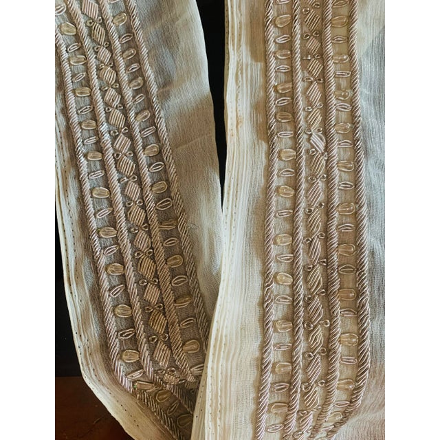 Indian Antique Hand Beaded Trim From India. 4.58 Yards For Sale - Image 3 of 6