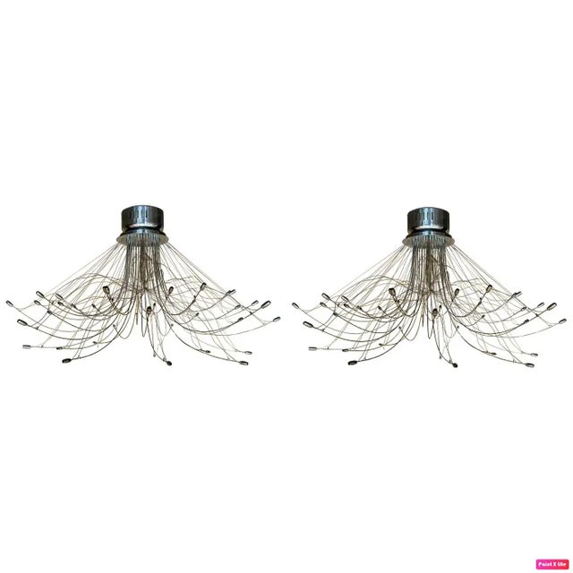 Italian Chrome Pendants by Aureliano Toso, 1950, Set of 2 For Sale - Image 9 of 9