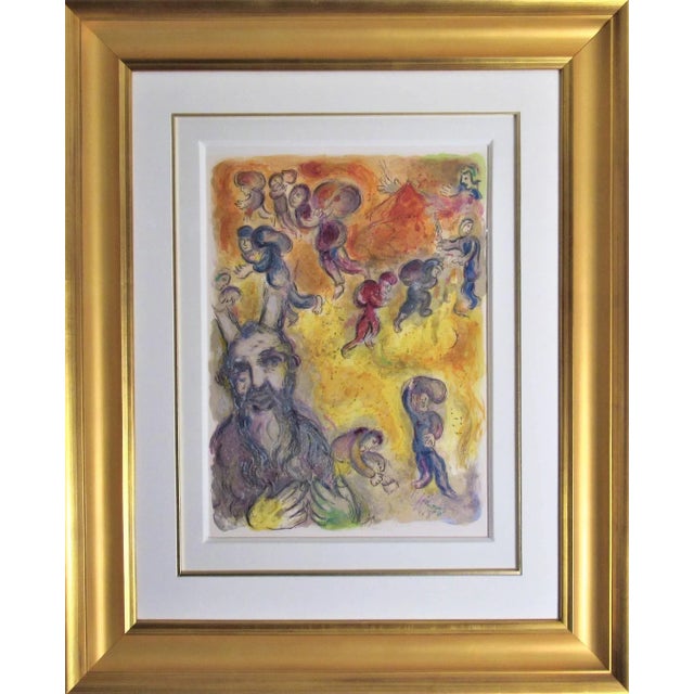 Marc Chagall, Moses Sees the Sufferings of his People, from the suite, The Story of Exodus, 1966 For Sale - Image 4 of 4