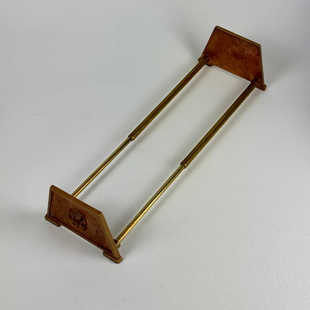 Egyptian Revival Vintage Bronze Expanding Tabletop Book Rack With ...