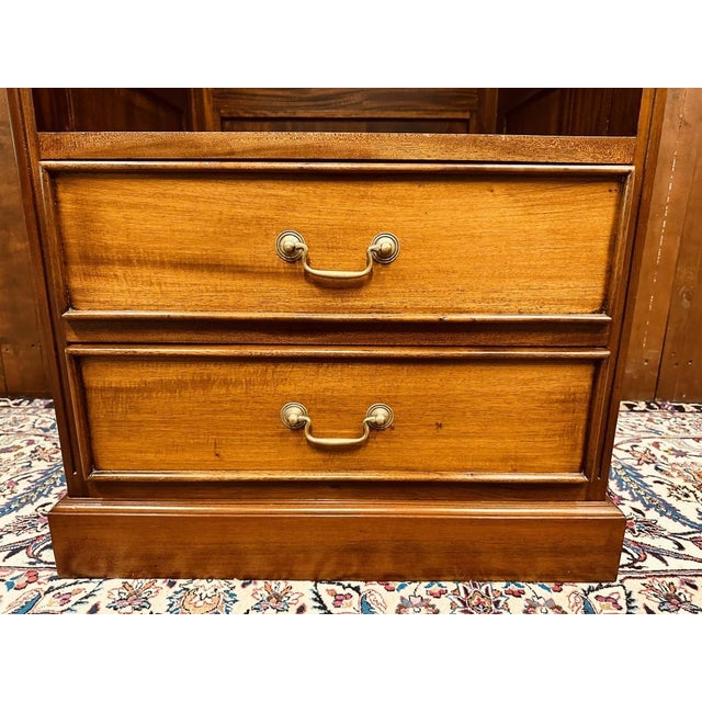 Goldenrod Vintage English Office Cabinet For Sale - Image 8 of 11