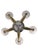 Early 20th Century Petitot Signed Bronze, Nickel, Aluminum, Glass Five Arm Skyscraper Chandelier For Sale - Image 15 of 18
