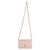 Pink Pink Quilted Lambskin CC Pearl Crush Wallet On Chain For Sale - Image 8 of 9