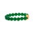 Contemporary 18K Yellow Gold Green Agate Beaded Bracelet with Dragon Charm For Sale - Image 3 of 4
