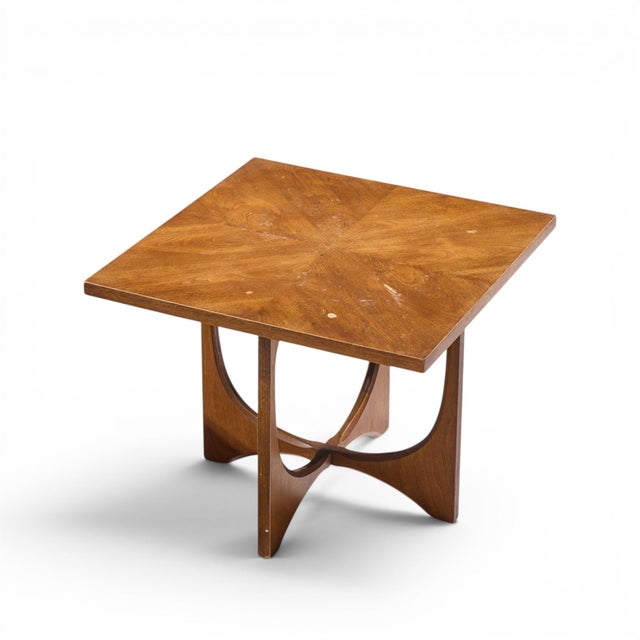 Broyhill Brasilia Mid Century Walnut Side Tables - Pair For Sale - Image 10 of 11