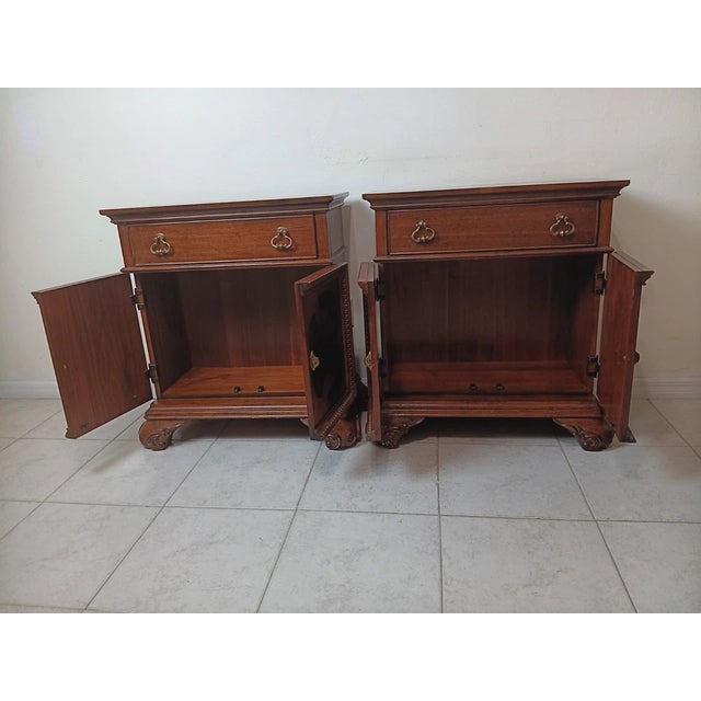 Traditional 1980s Lane Furniture Nightstand Set of 2 For Sale - Image 3 of 9