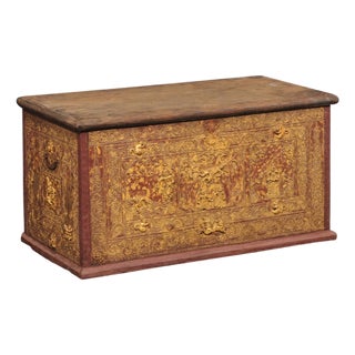 Ornate Burmese Chest W/Orig. Finish From the Early 20th C. For Sale