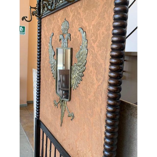 Wood 19th Large Carved Spanish Solid Walnut Coat Rack Stand or Entry For Sale - Image 7 of 18