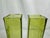 Yellow Mid 20th Century Art Glass Pale Yellow Green Crackle Glass Rectangular Vases - a Pair For Sale - Image 8 of 9