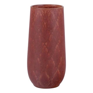 Ceramic Vase with Geometric Pattern by Gunnar Nylund for Rörstrand, Sweden For Sale