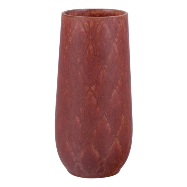 Ceramic Vase with Geometric Pattern by Gunnar Nylund for Rörstrand, Sweden For Sale