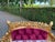 French Late20C French Artisan Louis XVI Style Gold Red Beech Settee For Sale - Image 3 of 14