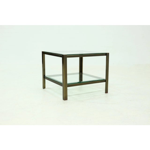 Mid-Century Modern Cast Brass 2-Tier Coffee Table, 1970s For Sale - Image 3 of 7