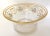 Floral and gold rimmed hand painted glass serving bowl with a fluted edge. Pink flowers decorate the top edge of this...